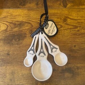 Boston Warehouse Eiffel Tower Ceramic Measuring Spoons Paris Decor‎ 3 Pc Set